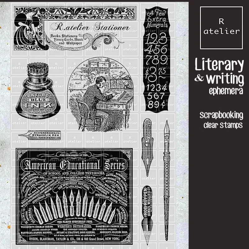 Literary & Writing Ephemera Scrapbooking Clear Stamps
