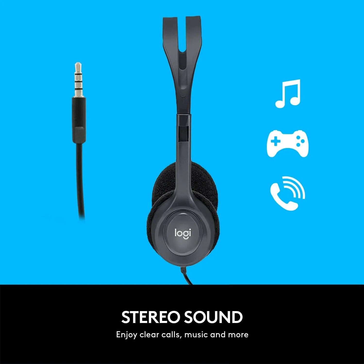LOGITECH H111 WIRED STEREO HEADSET WITH MIC
