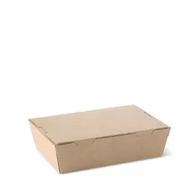 Lunch Box Takeout Box Brown Medium Size