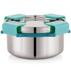 Magnus Stainless Steel Airtight Leakproof Storage Container with Rev Lock Lid - 300ML Kitchen Accessories Items, Ideal Lunch Box for Kids & Adults, Perfect Lunch Boxes for Office Men
