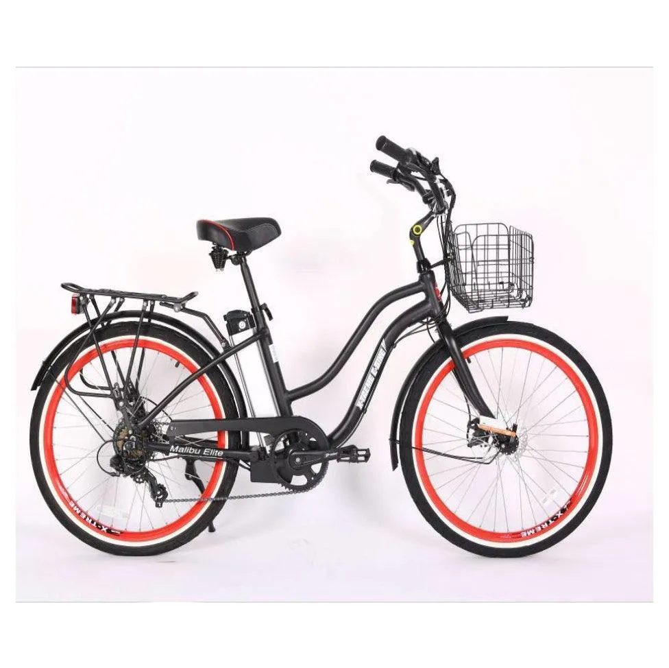 Malibu Elite Max 24 Volt Lithium Powered Beach Cruiser Electric Bike