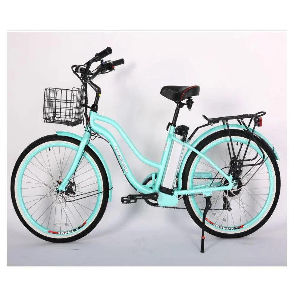 Malibu Elite Max 24 Volt Lithium Powered Beach Cruiser Electric Bike