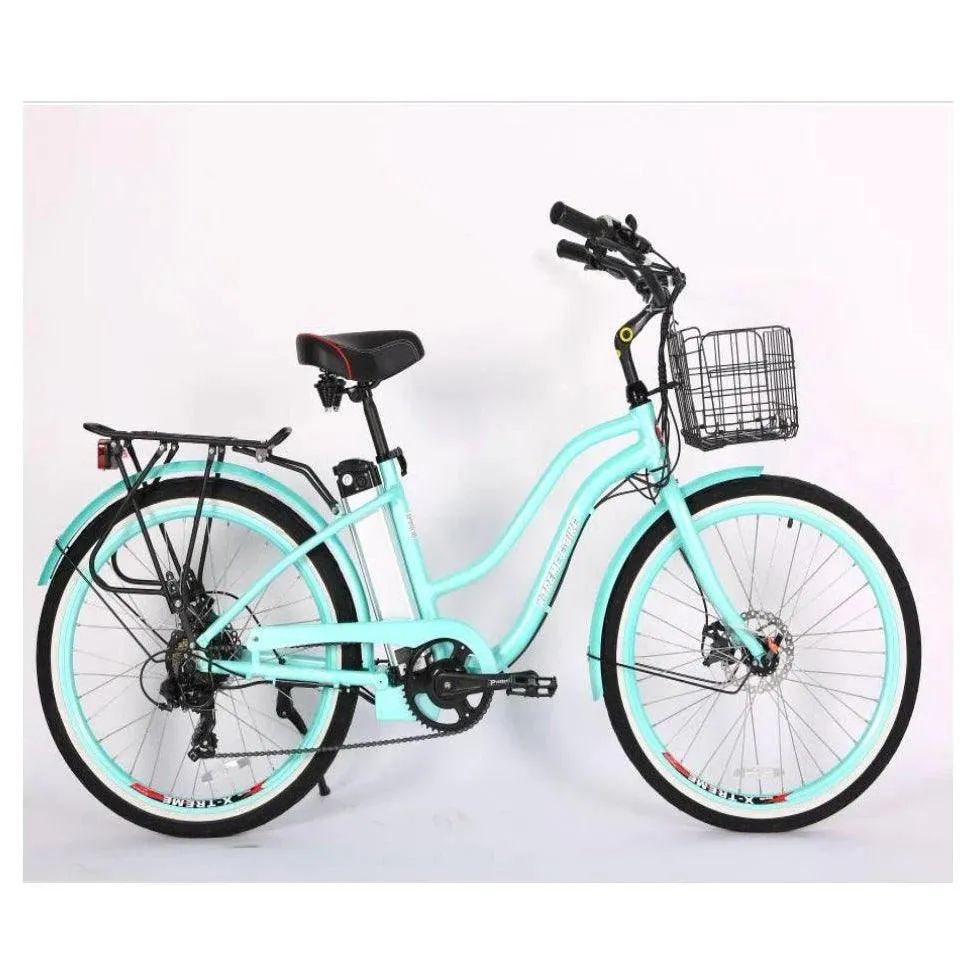 Malibu Elite Max 24 Volt Lithium Powered Beach Cruiser Electric Bike