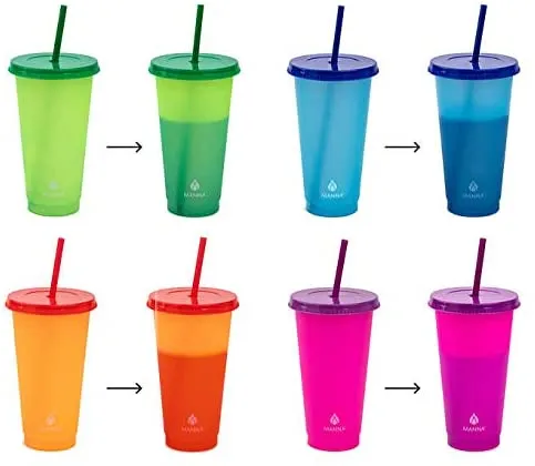 Manna Color Changing Plastic Tumblers, Set of 12