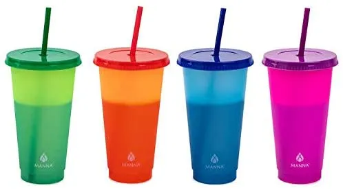 Manna Color Changing Plastic Tumblers, Set of 12