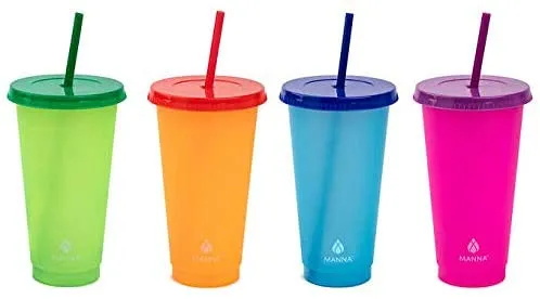 Manna Color Changing Plastic Tumblers, Set of 12