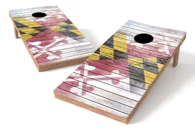 Maryland Flag Cornhole Board Decals  |  Professionally Printed