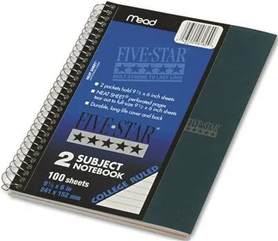 Mead Wirebound Notebook College Rule 6 X 9-1/2 We 100 Sheets/Pad