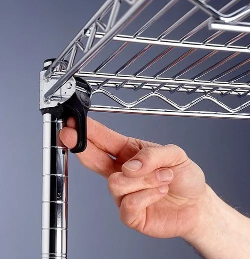 Metro 5A477C 21" x 72" x 74" Chrome Wire Shelving Unit with 5 Super Adjustable&trade; Wire Shelves