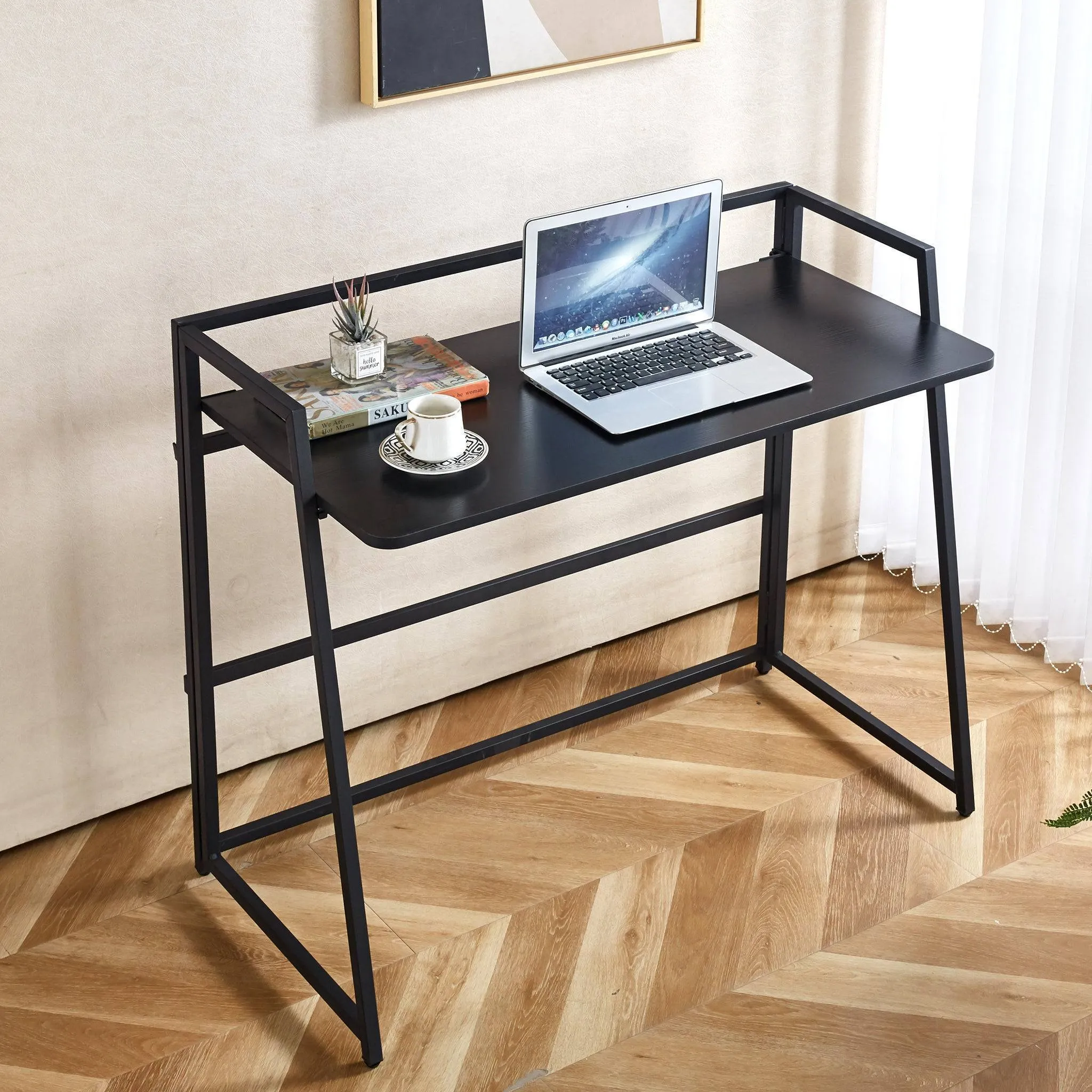 Modern Office Desk with Top Shelfing-SD-S06