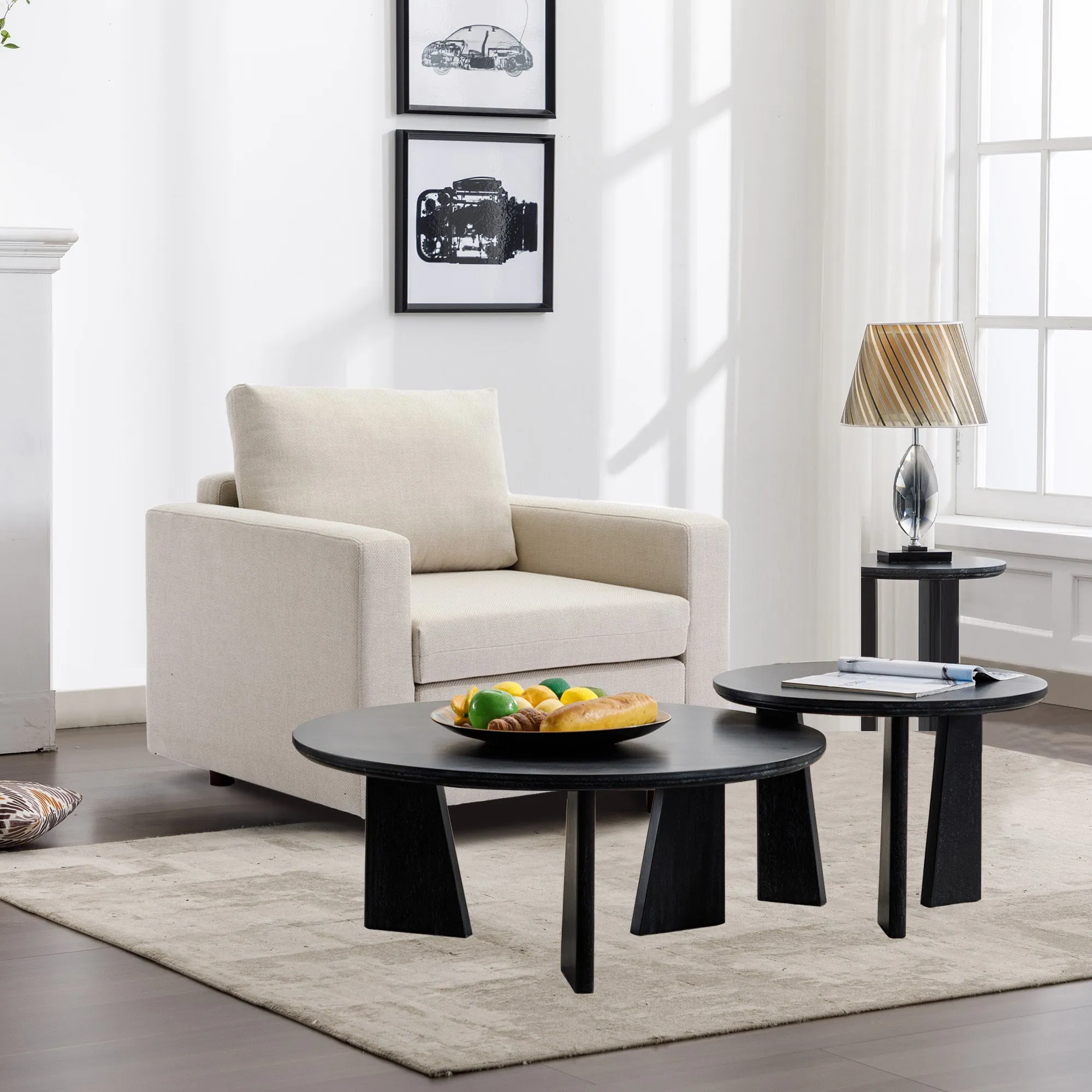 Modular Single-Seat Sectional Couch in Cream, Non-Removable & Non-Washable Cushion Covers