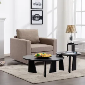 Modular Single-Seat Sectional Couch, Non-Removable Brown Cushion Covers