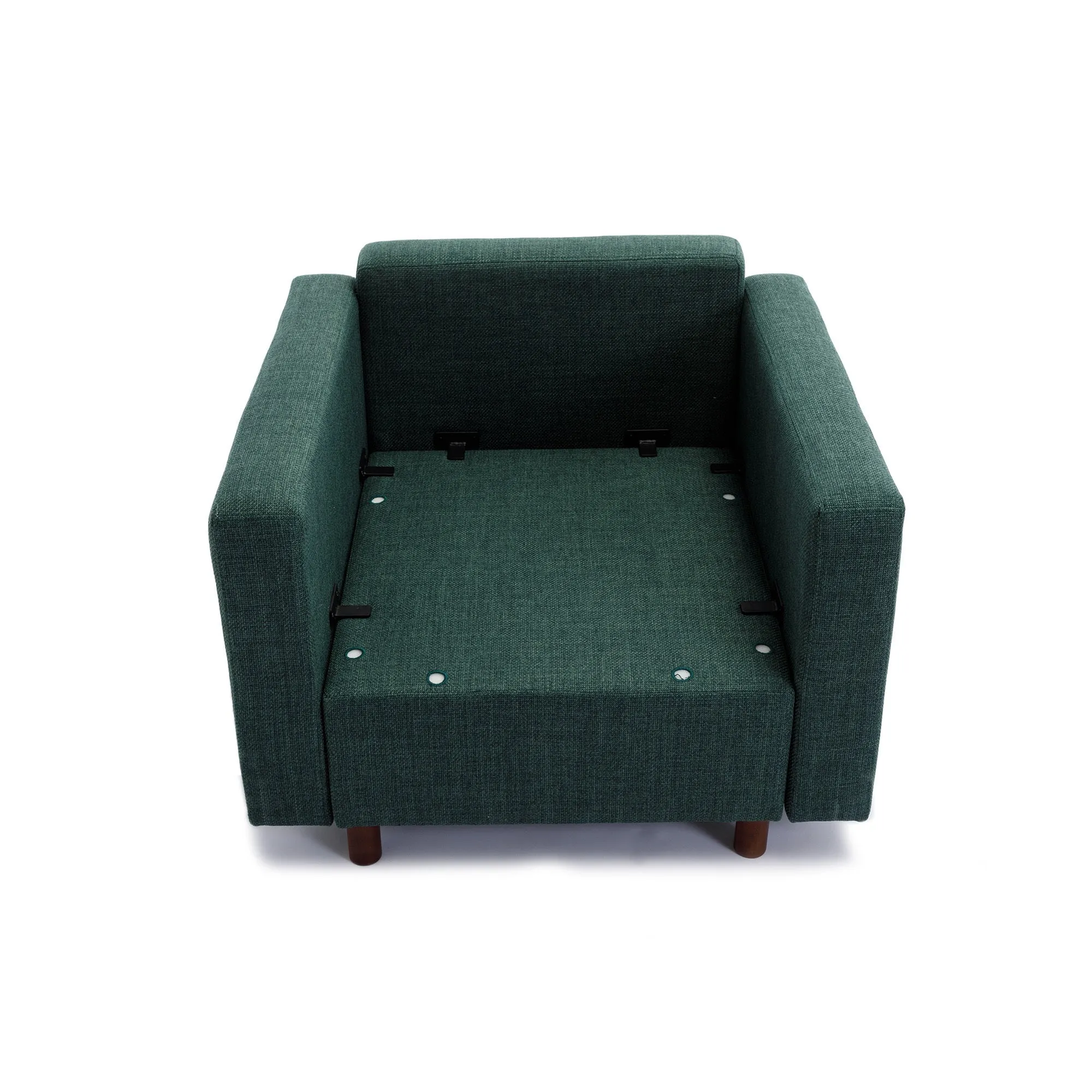 Module Single-Seat Sectional Sofa, Cushion Covers Non-Removable & Non-Washable, Green