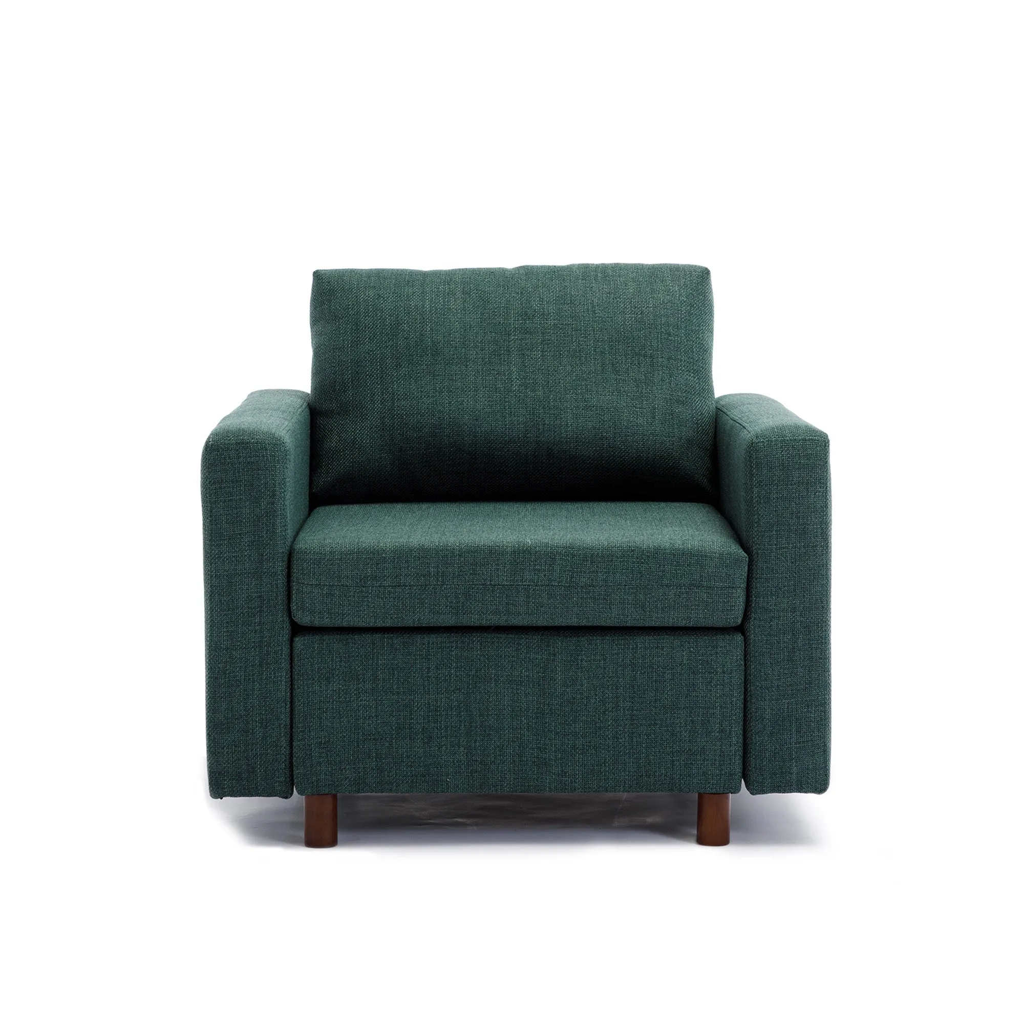 Module Single-Seat Sectional Sofa, Cushion Covers Non-Removable & Non-Washable, Green