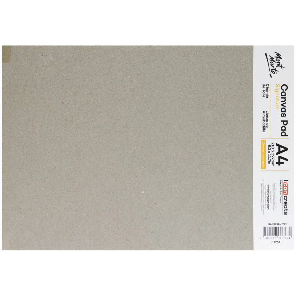 Mont Marte Canvas Pad 10 Sheet A4