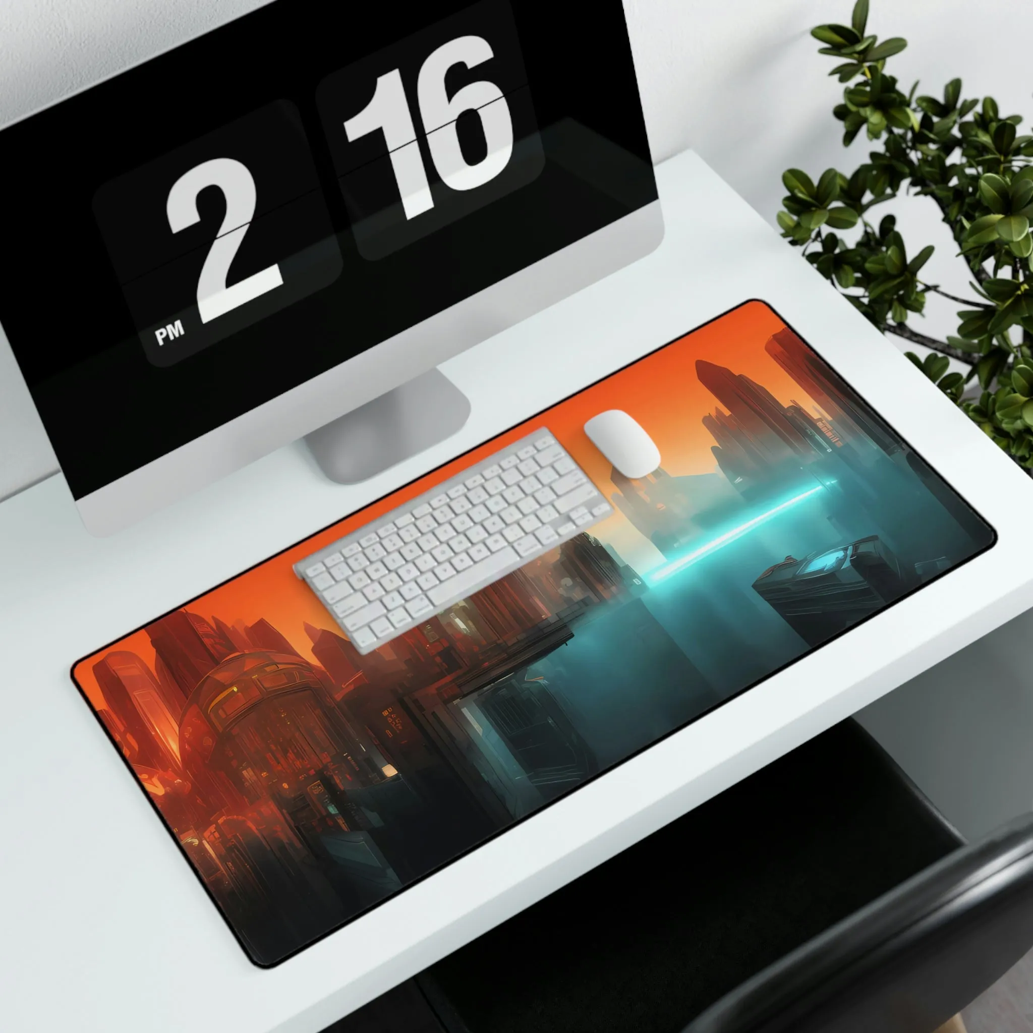 Mouse pad Futuristic science fiction style AI artwork, LARGE computer mouse pad, Gaming Computer Desk Mat, Blade Runner, Star Wars, original design