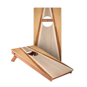 Natural & Gray Wood Triangle Backyard 1200 Cornhole Boards