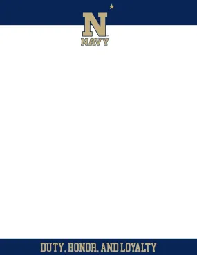 Navy "Duty, Honor, & Loyalty" / Notepad