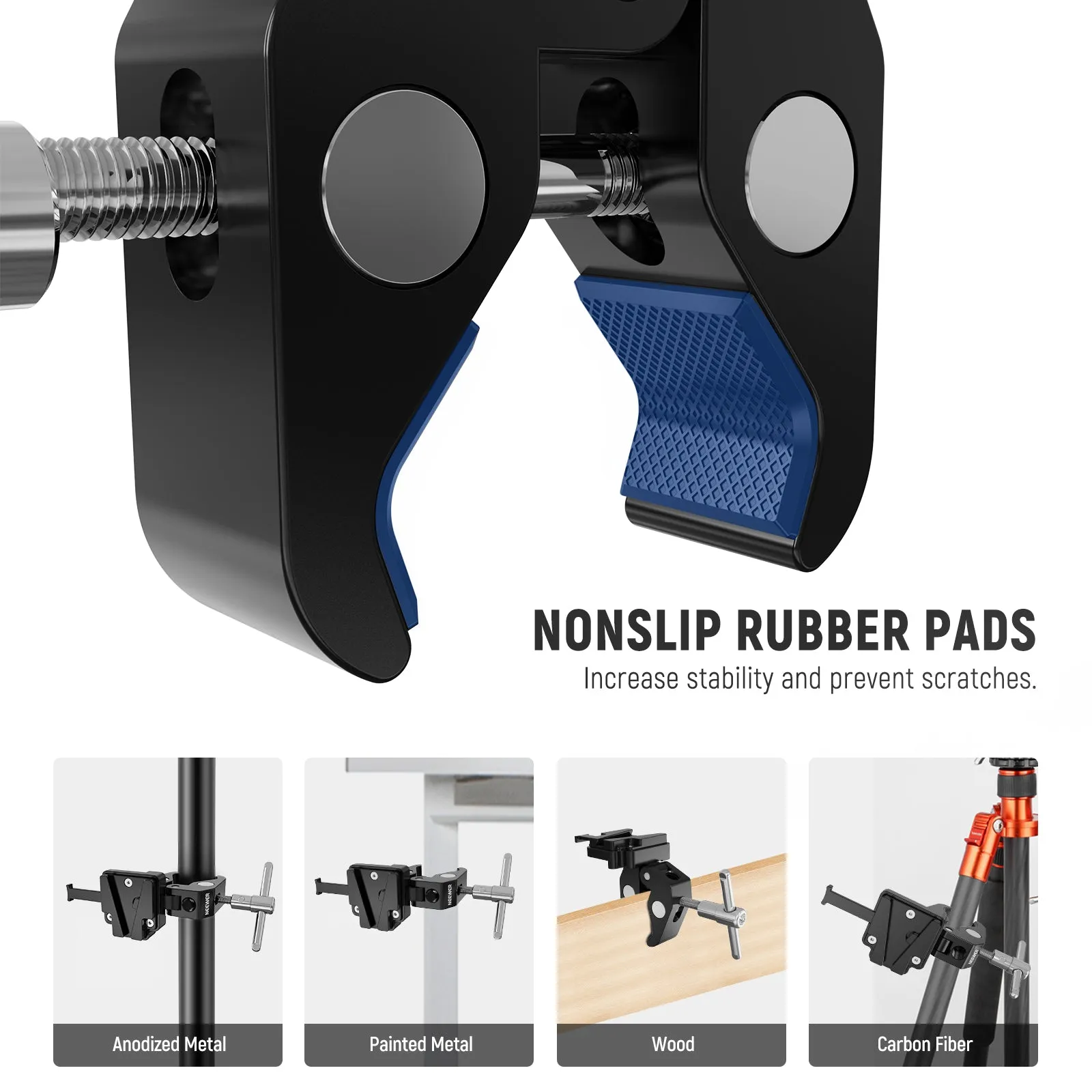 NEEWER Mini V Mount Battery Plate with Super Crab Clamp