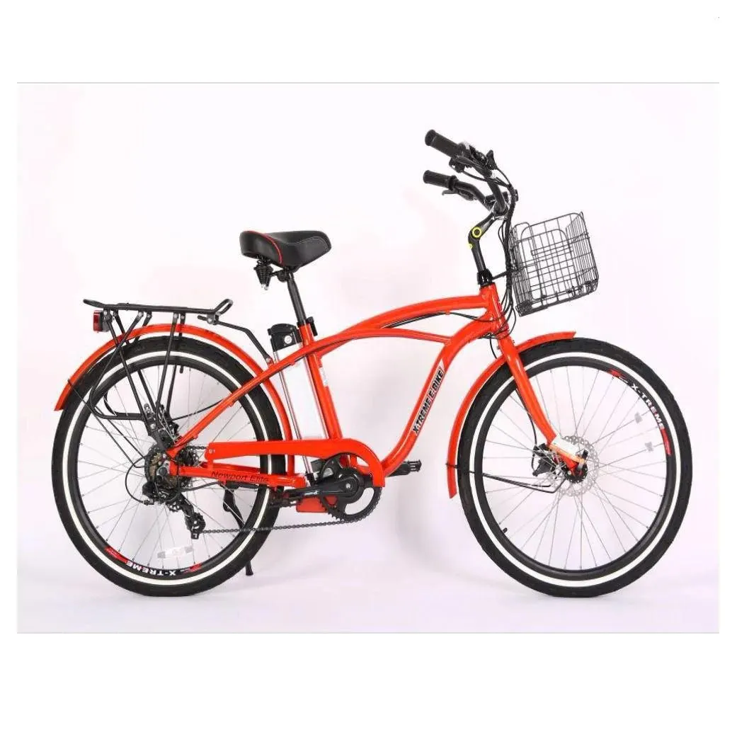 New Port Elite Max 24 Volt Lithium Powered Beach Cruiser Electric Bike