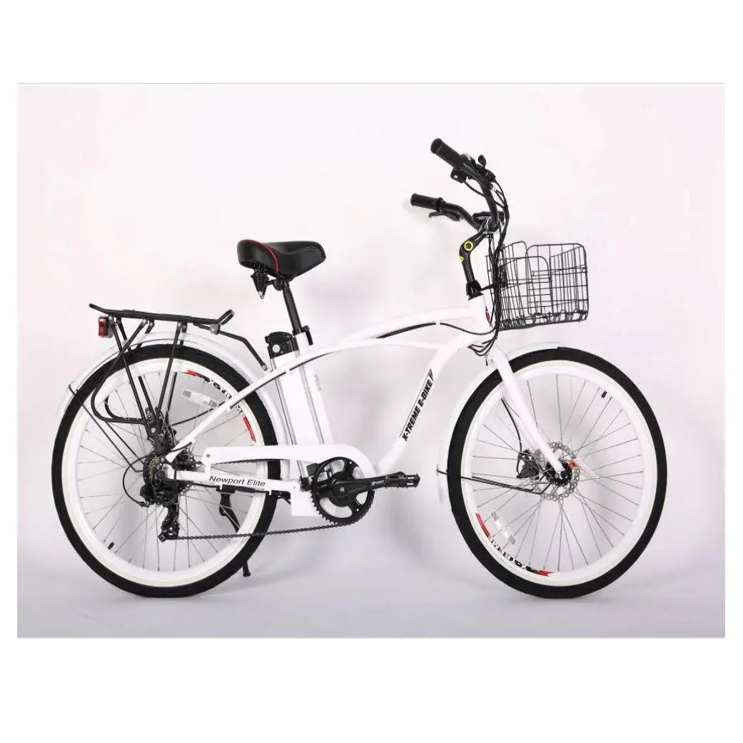 New Port Elite Max 24 Volt Lithium Powered Beach Cruiser Electric Bike