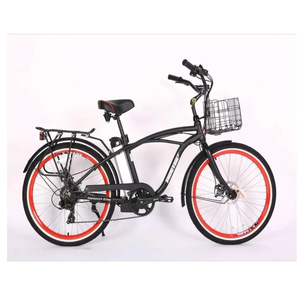 New Port Elite Max 24 Volt Lithium Powered Beach Cruiser Electric Bike