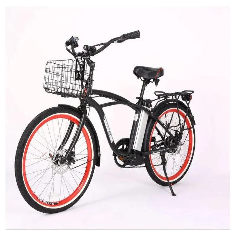 New Port Elite Max 24 Volt Lithium Powered Beach Cruiser Electric Bike