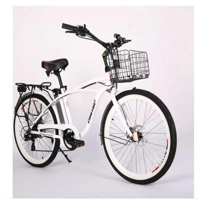 New Port Elite Max 24 Volt Lithium Powered Beach Cruiser Electric Bike