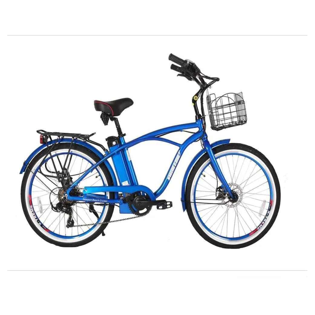 New Port Elite Max 24 Volt Lithium Powered Beach Cruiser Electric Bike