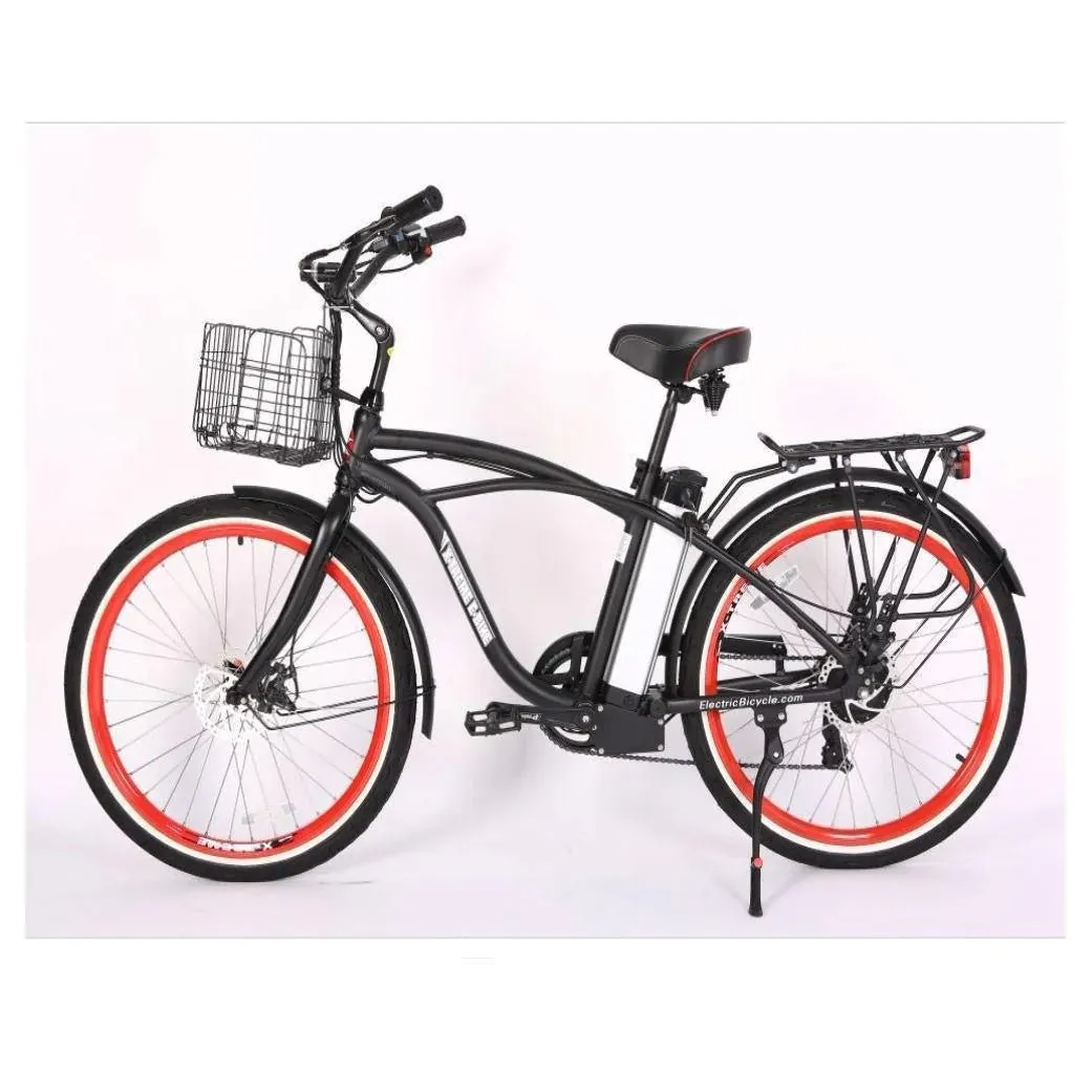 New Port Elite Max 24 Volt Lithium Powered Beach Cruiser Electric Bike