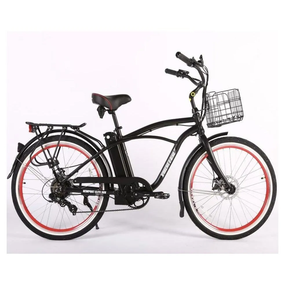 New Port Elite Max 36 Volt Lithium Powered Beach Cruiser Electric Bike