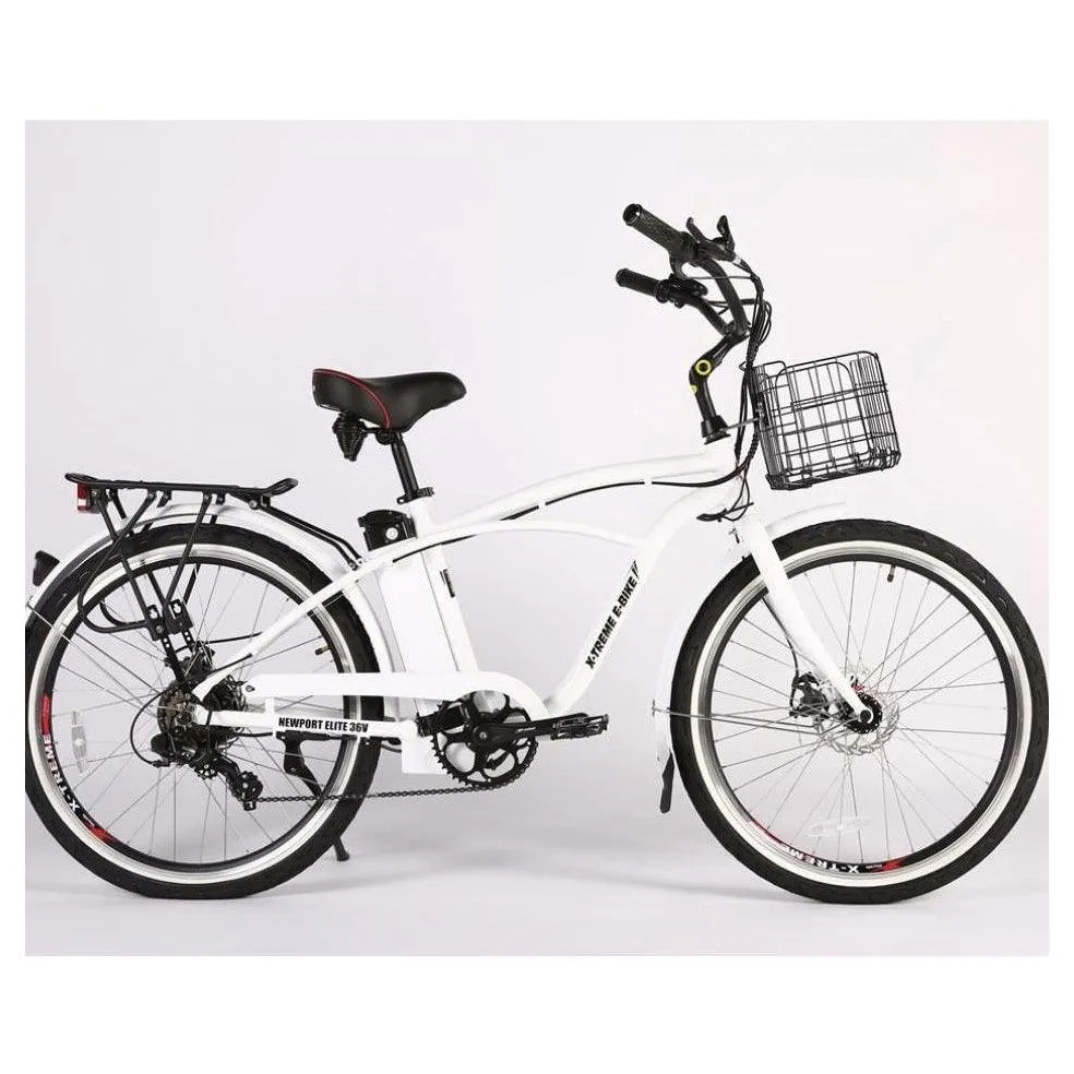 New Port Elite Max 36 Volt Lithium Powered Beach Cruiser Electric Bike