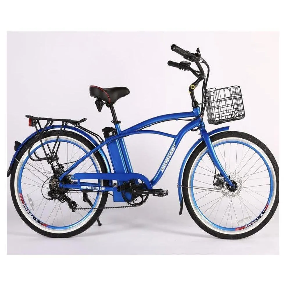 New Port Elite Max 36 Volt Lithium Powered Beach Cruiser Electric Bike