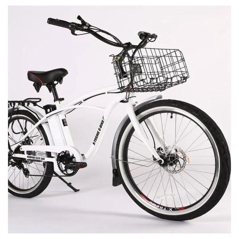 New Port Elite Max 36 Volt Lithium Powered Beach Cruiser Electric Bike