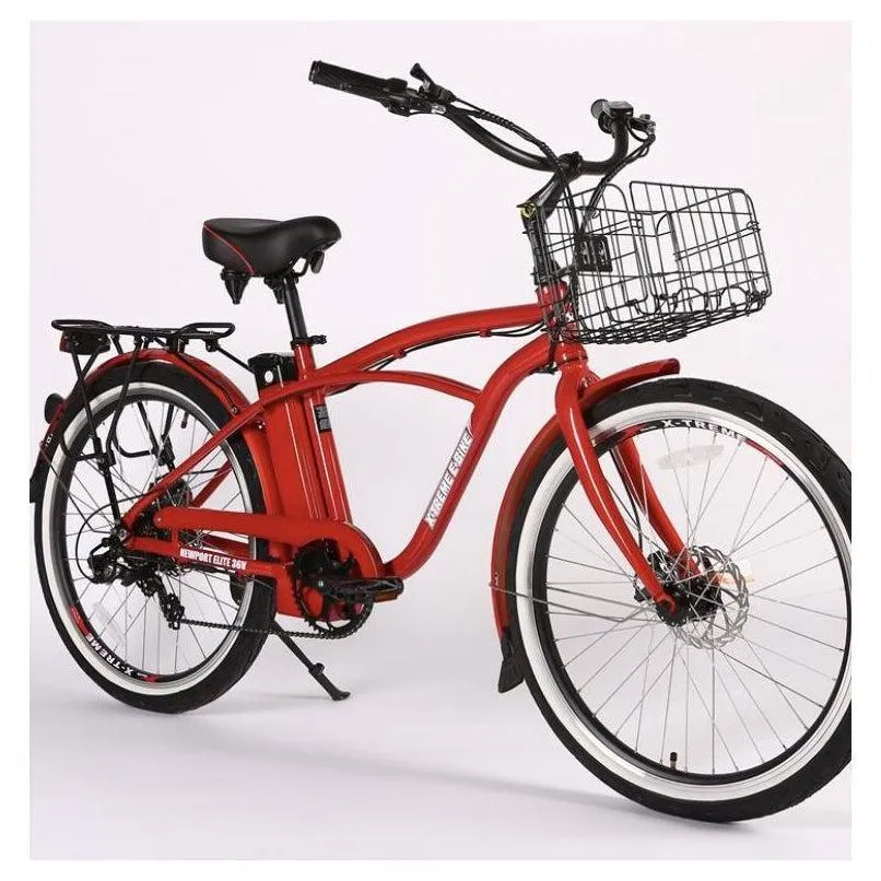 New Port Elite Max 36 Volt Lithium Powered Beach Cruiser Electric Bike