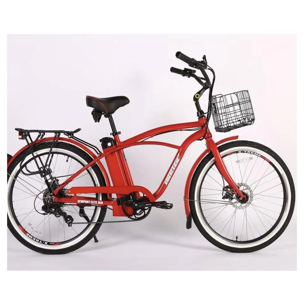 New Port Elite Max 36 Volt Lithium Powered Beach Cruiser Electric Bike