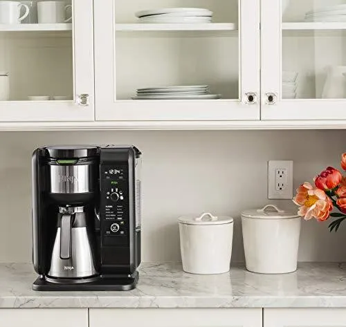 Ninja Hot and Cold Brewed System, Auto-iQ Tea and Coffee Maker with 6 Brew Sizes, 5 Brew Styles, Frother, Coffee & Tea Baskets with Thermal Carafe (CP307)
