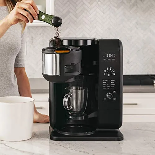 Ninja Hot and Cold Brewed System, Auto-iQ Tea and Coffee Maker with 6 Brew Sizes, 5 Brew Styles, Frother, Coffee & Tea Baskets with Thermal Carafe (CP307)