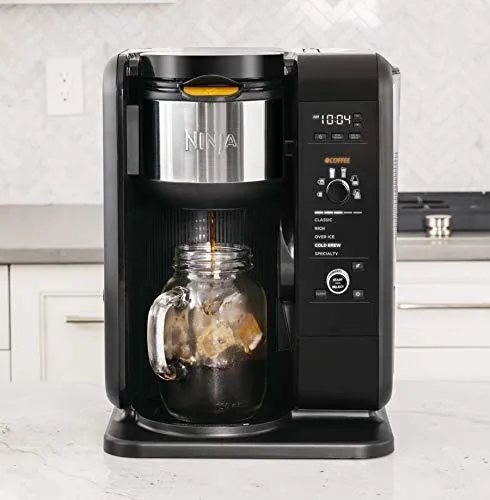 Ninja Hot and Cold Brewed System, Auto-iQ Tea and Coffee Maker with 6 Brew Sizes, 5 Brew Styles, Frother, Coffee & Tea Baskets with Thermal Carafe (CP307)
