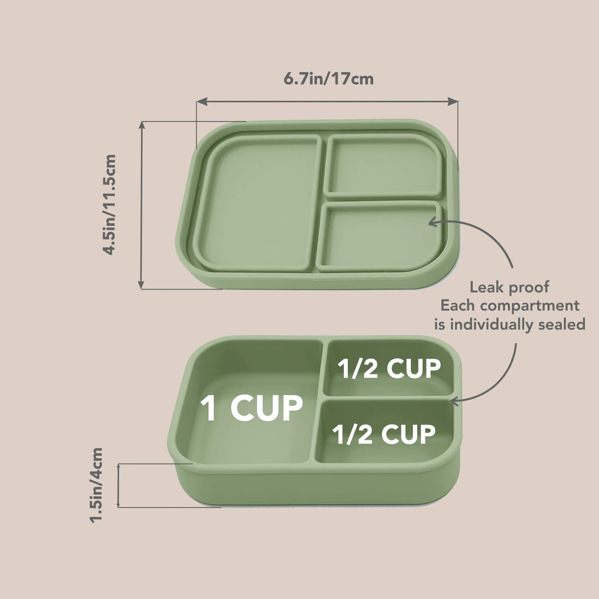 noüka Small Silicone Sealed Snack Box - Deep Ocean