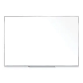 Non-magnetic Whiteboard With Aluminum Frame, 96.63" X 48.47", White Surface, Satin Aluminum Frame