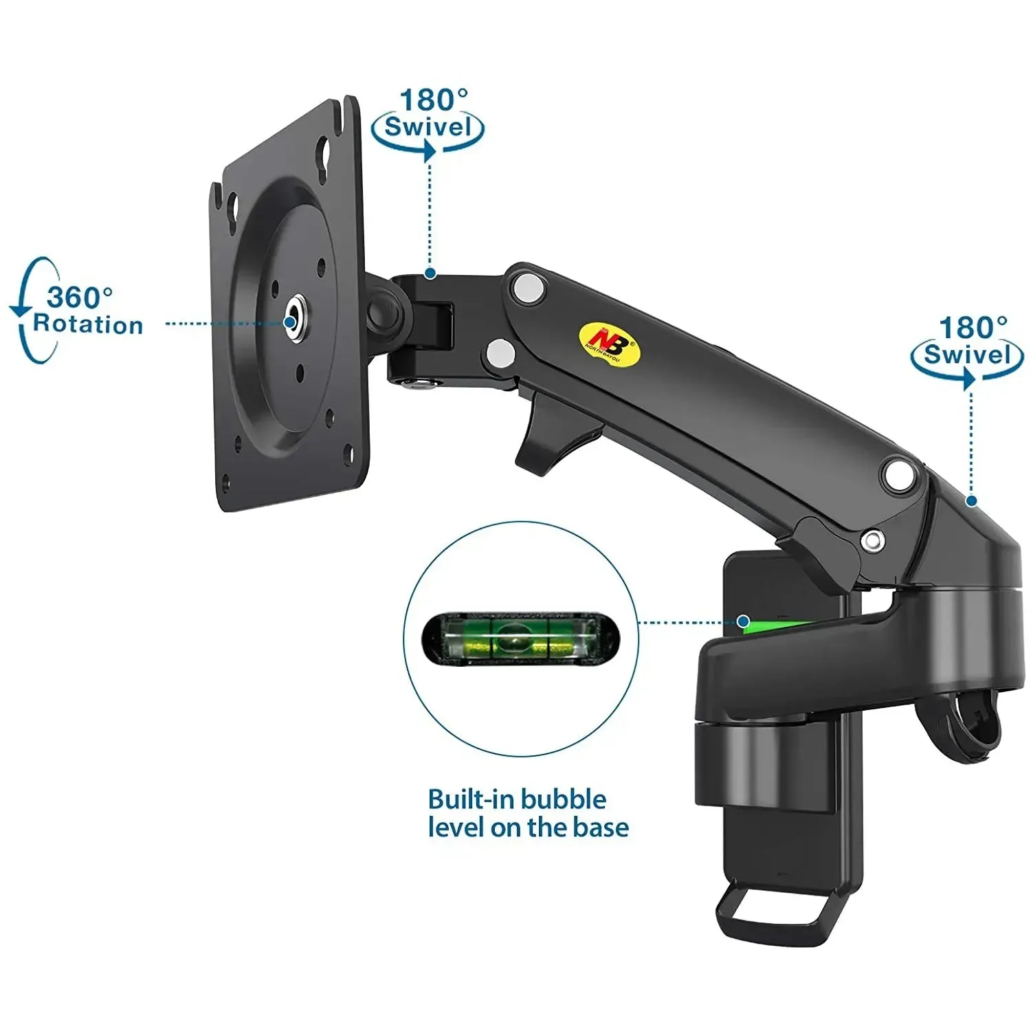 North Bayou F150 Full Motion Articulating Swivel Wall Mount Bracket for 17-27" 15.4 lbs TV
