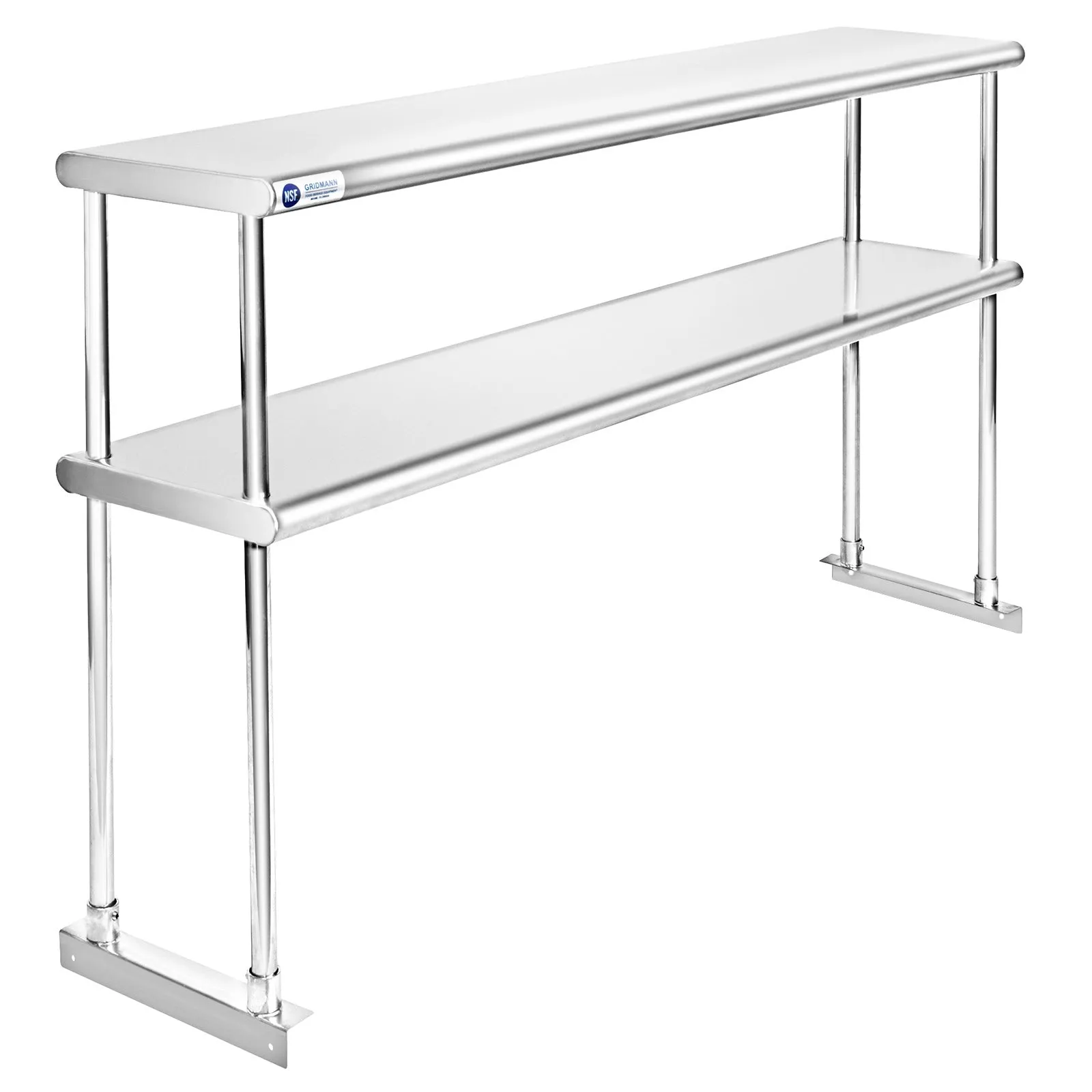 NSF Stainless Steel 2-Tier Overshelves