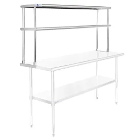 NSF Stainless Steel 2-Tier Overshelves