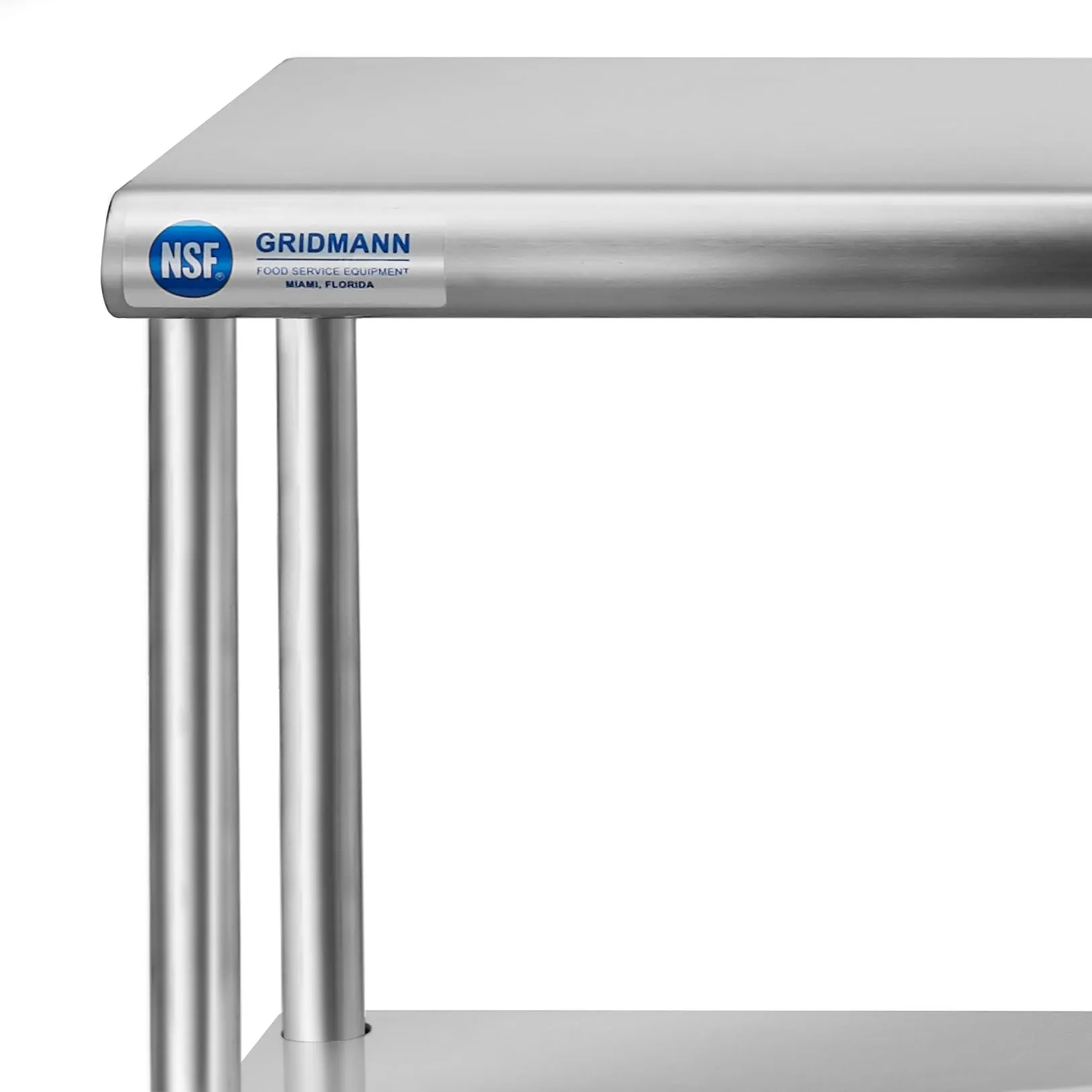 NSF Stainless Steel 2-Tier Overshelves