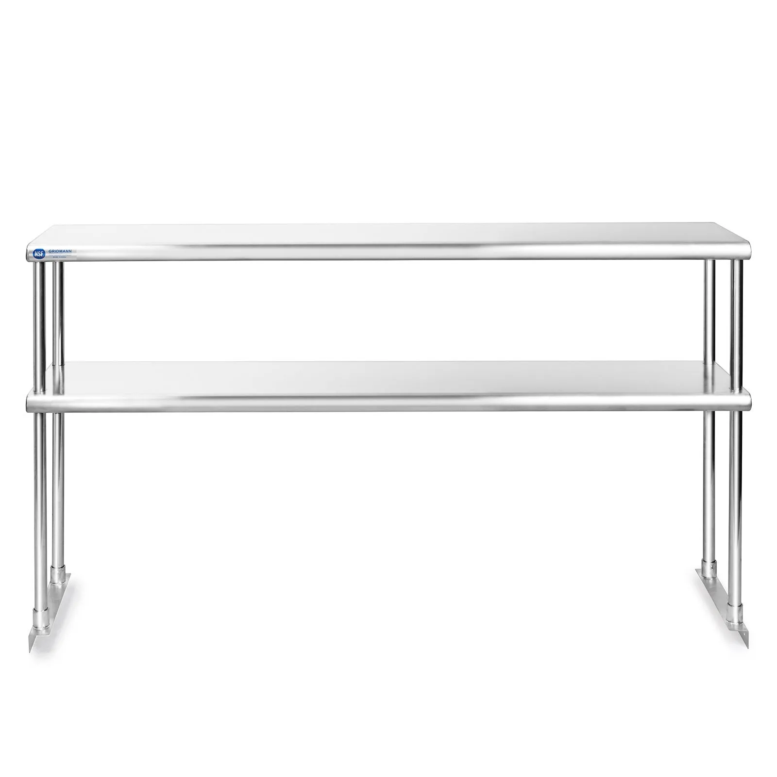 NSF Stainless Steel 2-Tier Overshelves
