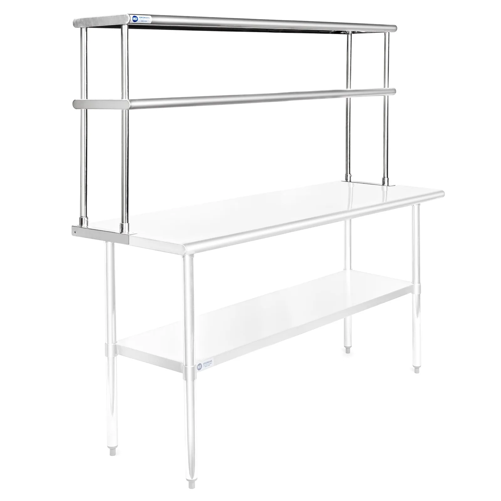 NSF Stainless Steel 2-Tier Overshelves