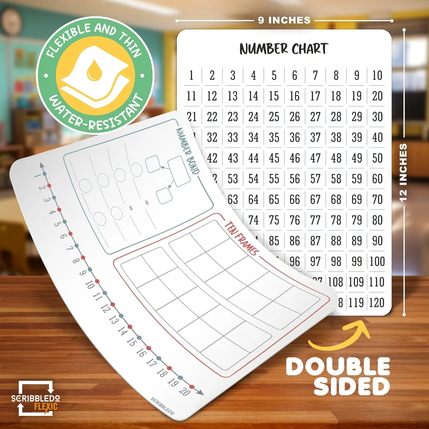 Number Bonds Flexic Sheet 9"x12" (10 pc)