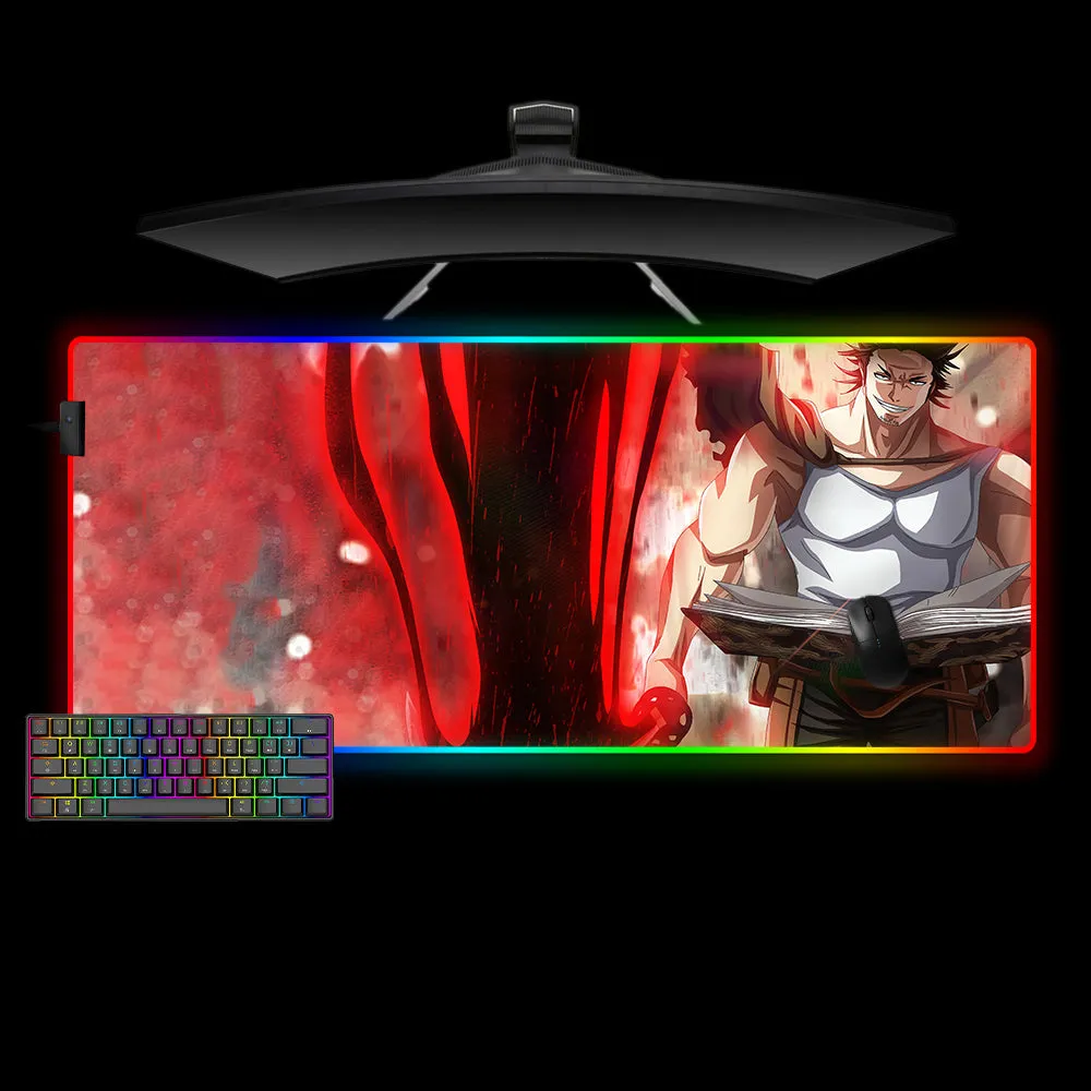 Nysekai "Black Clover Yami Design M-XXL Size RGB Gaming Mouse Pad'' Computer Desk Mat