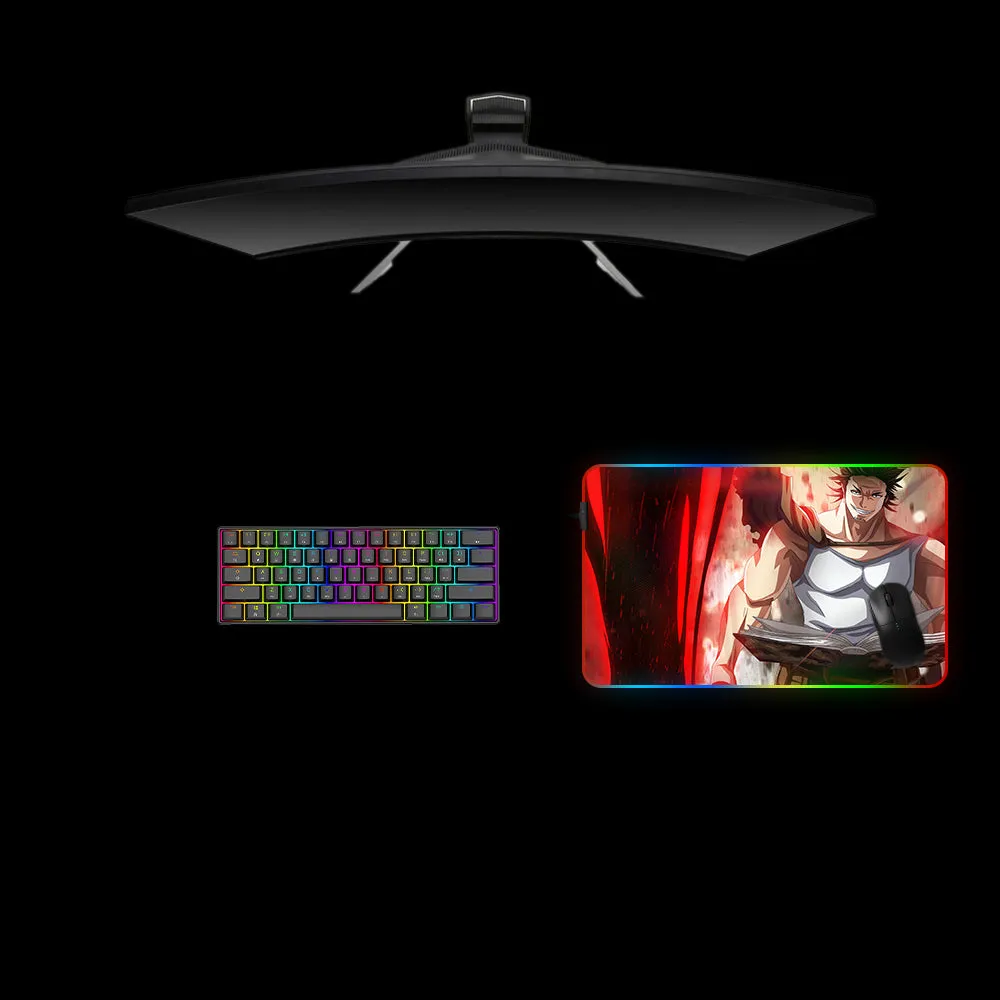 Nysekai "Black Clover Yami Design M-XXL Size RGB Gaming Mouse Pad'' Computer Desk Mat